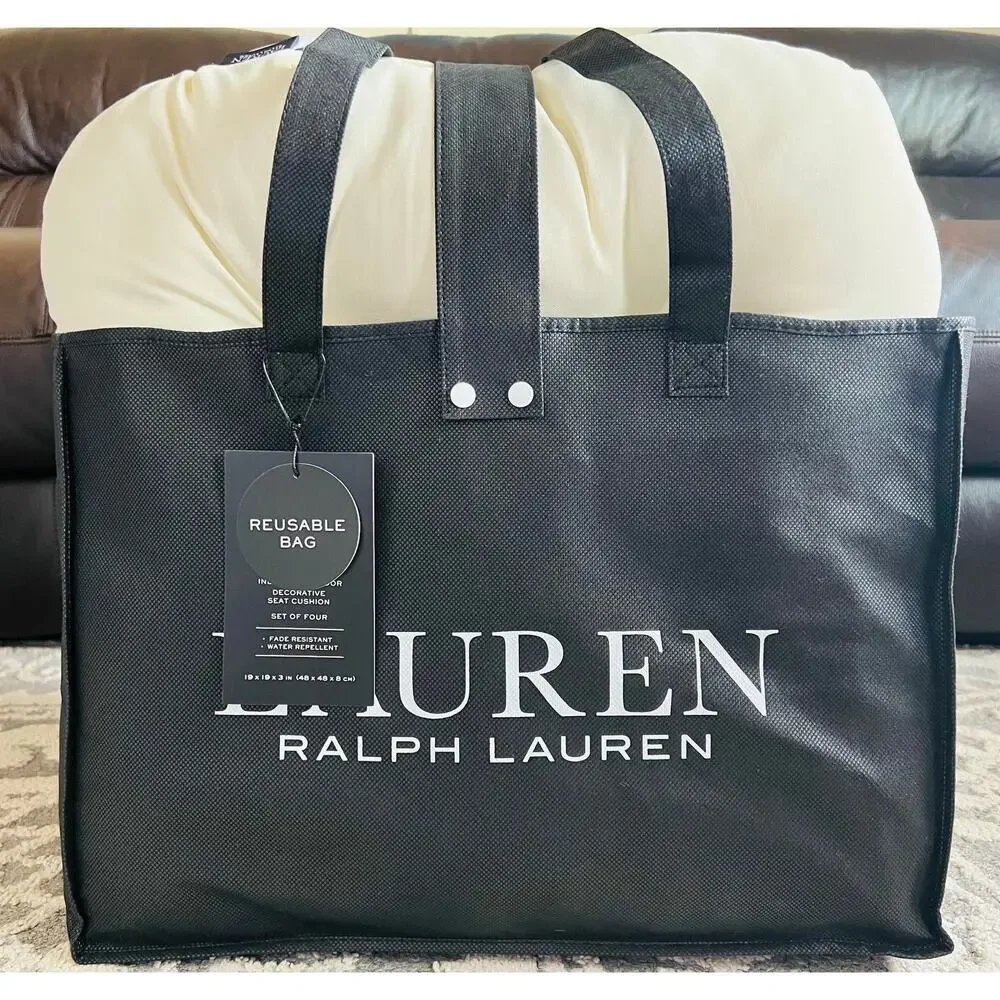 NWT❤️Lauren Ralph Lauren Indoor-Outdoor Reversible Patio 4 Seat Cushion Set